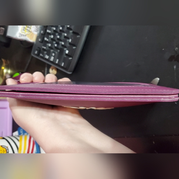 Free W Purchase Leather Single Shoulder Bag Crossbody Cellphone Pouch Purple - Picture 5 of 16